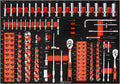 JZD Tool Set in Foam Storage Tray, 171 Pieces 3/8' Socket Mechanic, for Home Garage Auto Repair Shop Factory