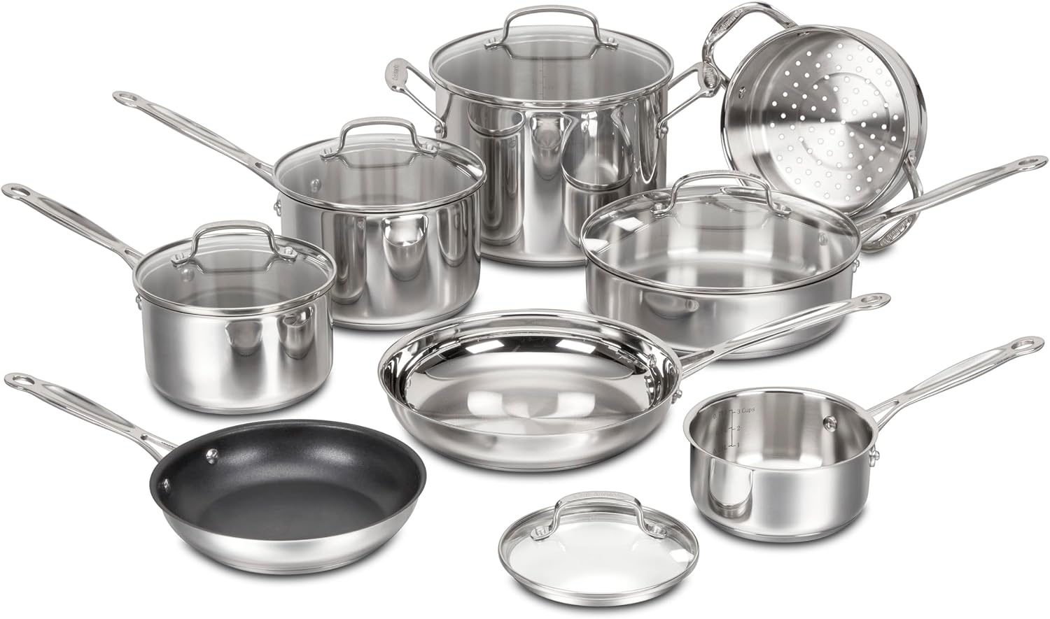 Cuisinart Chef's Classic Stainless Cookware 13-Piece Set, 77-13