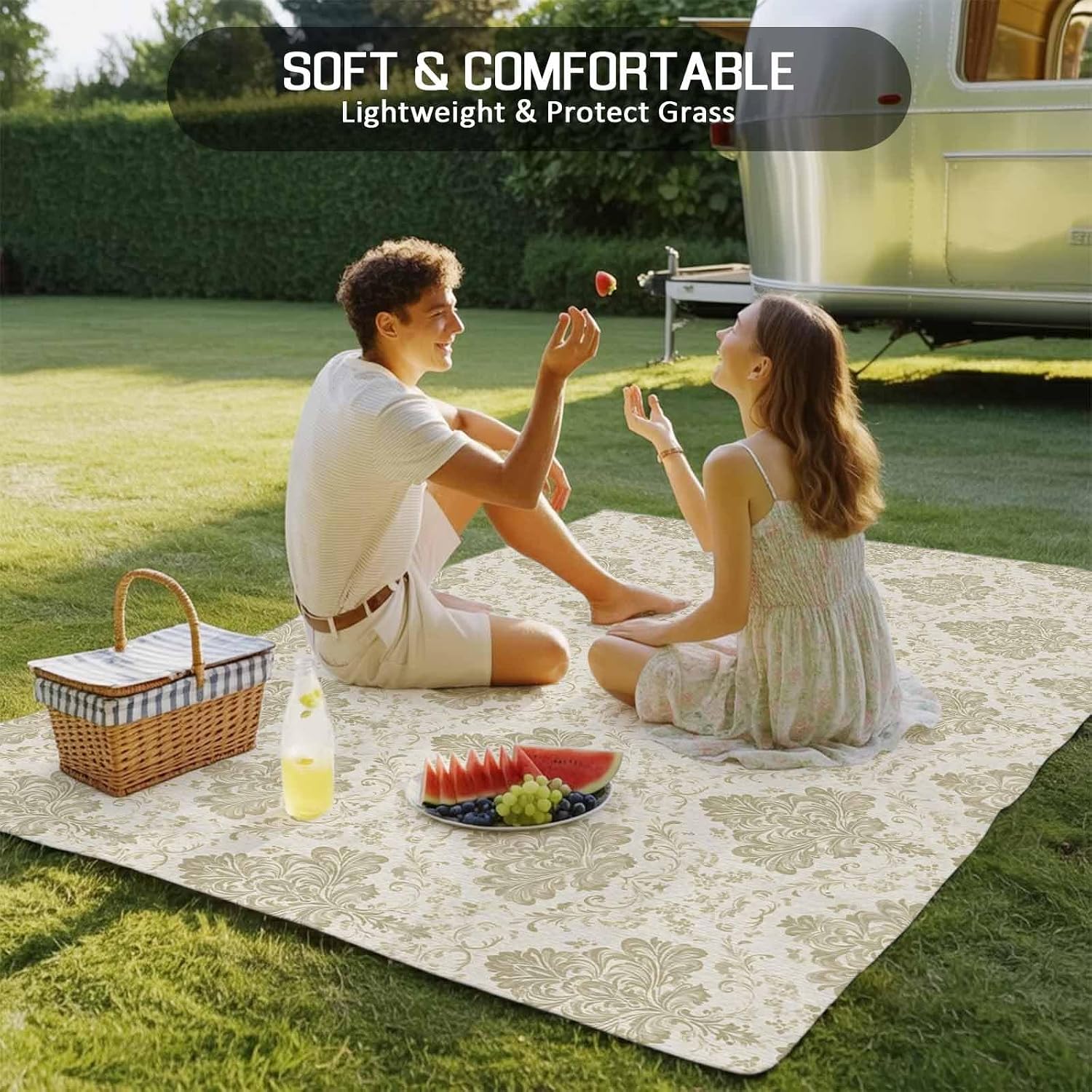 Outdoor Rug 4x6ft Patio Area Rugs Waterproof Easy Cleaning Non Shedding Thick Mats Carpet for Indoor Outdoor Porch Deck Backyard Balcony