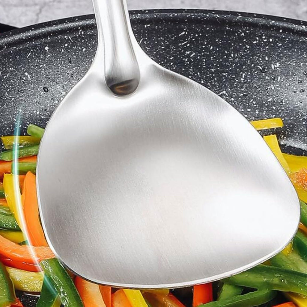 Cookware Dining 4 Pieces Sets Spoons for Cooking Spatulas Stainless Steel Cooking Utensils Spatulas Spoons Kitchen Tools Gadgets (Blue One Size)