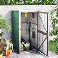 Outdoor Storage Garden Storage Room Outdoor Tool Shed Garden Tool Shed Green 34.6'x35'x63.4' Galvanized Steel for Gardens, backyards
