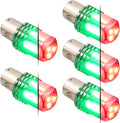 GG Grand General 70828 1157 Dual Color Red/Green 15 LED Tower Bulb, 12V, 5 Pack