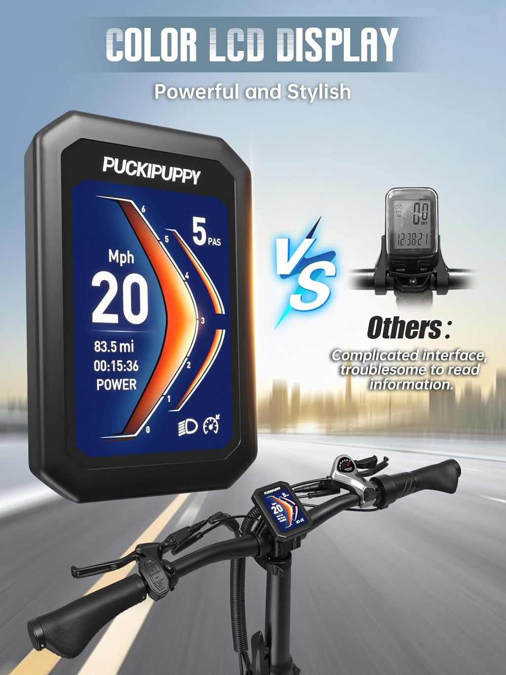 PUCKIPUPPY Dual Battery Electric Tricycle with 110-Mile High Range, 960W Peak Motor Pickup Class Trike, 500lb Load Capacity, 20'' Fat Tires and Large Basket for City and Mountain Trails, Husky Plus