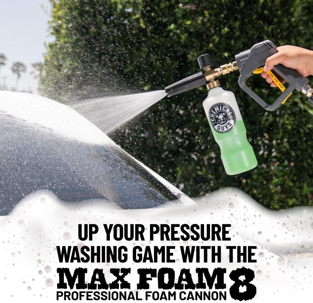 Chemical Guys CWS_402 Mr. Pink Super Suds Shampoo & Superior Surface Cleaning Soap, 128 fl oz (1 Gallon) + HOL144 TORQ Foam Cannon Snow Foamer , Works With Pressure Washer (2 Items)
