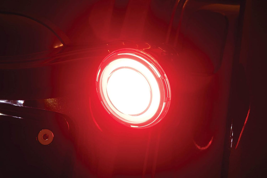 Kuryakyn 2906 Motorcycle Lighting Accessory: Tracer LED Rear Turn Signal Conversions Bullet Style, 1157 Dual-Curcuit Red/Red with Red Lens, 1 Pair