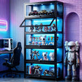 Curio Display Cabinet with Acrylic Glass Door, 5-Tier Display Case, Curio Cabinet & Bookcase for Collectibles, Display Shelf for Home, Reading Nook, Playroom, Living Room