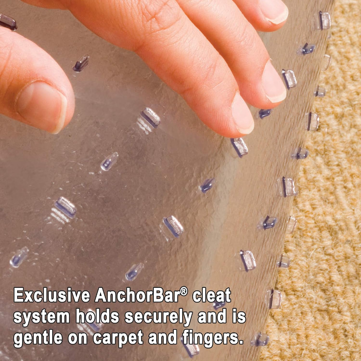 ES Robbins High Pile Carpet Chair Mat, Rectangle 46'x60' Beveled Edge
