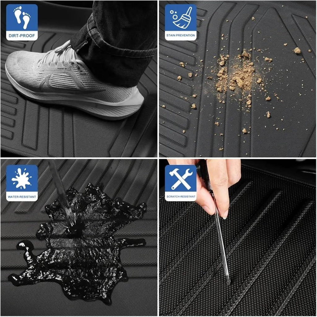 Floor Mats for Tesla Model 3 Highland 2024 TPE 3D Car Mats Cargo Liner Trunk Pad Protective Accessories(LHD 3PCS)