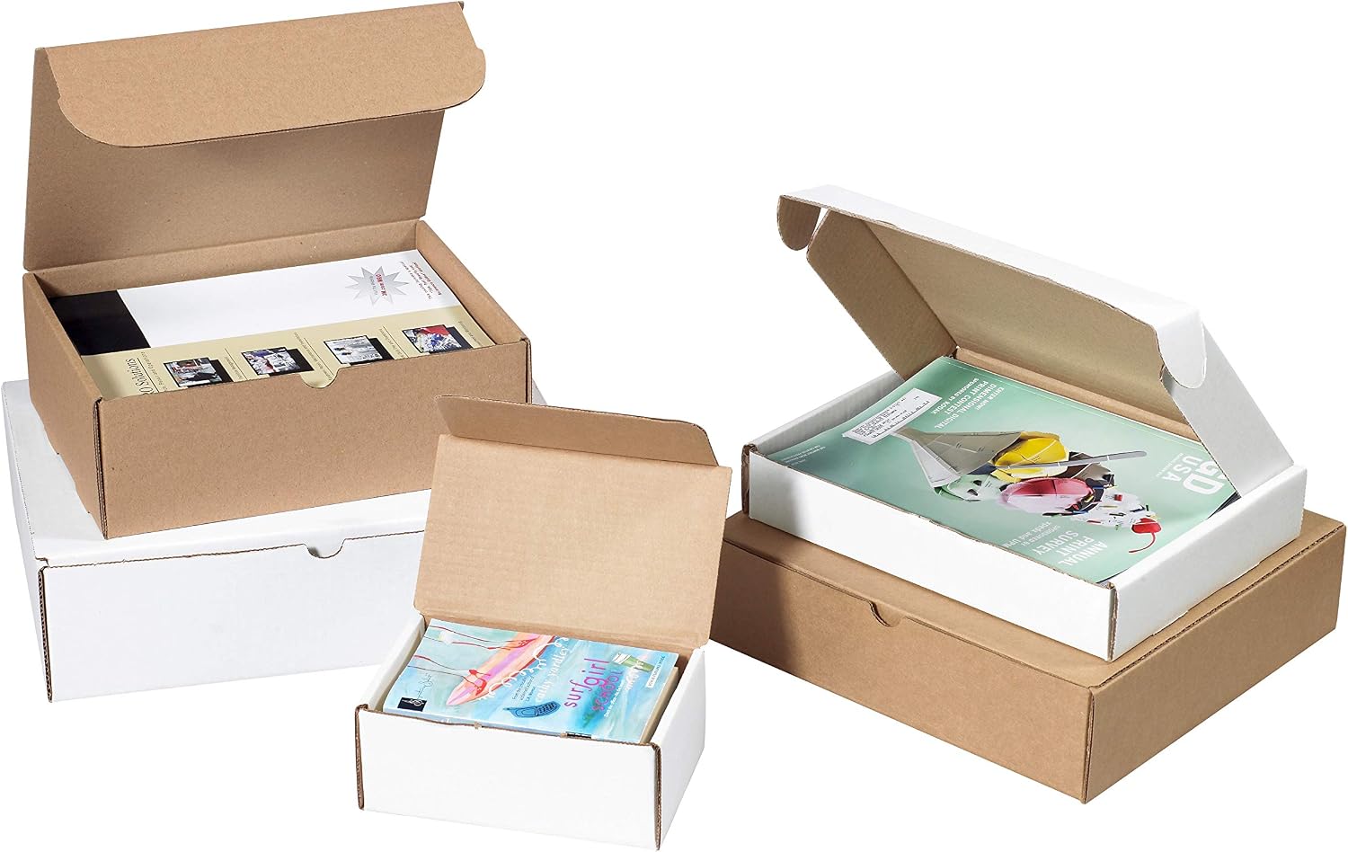 Box USA 24' Deluxe Shipping Boxes 24'L x 18'W x 6'H, 25-Pack - White Box Mailers for Packaging, Storage, Gifts or Bulk Business Orders