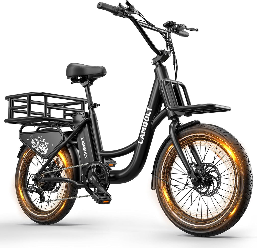 Electric Bike for Adults - 1000W Peak Motor Ebike with 48V15Ah Removable Battery, 20' x 3.0 Fat Tire Step-Thru 7-Speed Commuter Electric Bicycle, Up to 24 MPH, 70 Miles Range, UL 2849 Certified.