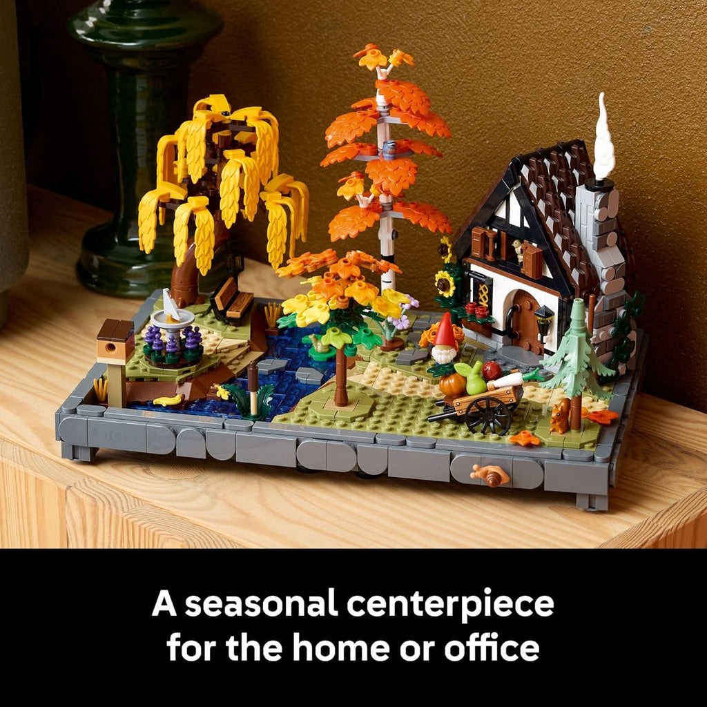 LEGO Icons Autumn Cottage Garden Building Set for Adults, Ages 18+ - Whimsical Room Decor for Office, Bedroom, or Book Shelf - Building Blocks for Crafting Fans - Gift Idea for Birthdays - 11372