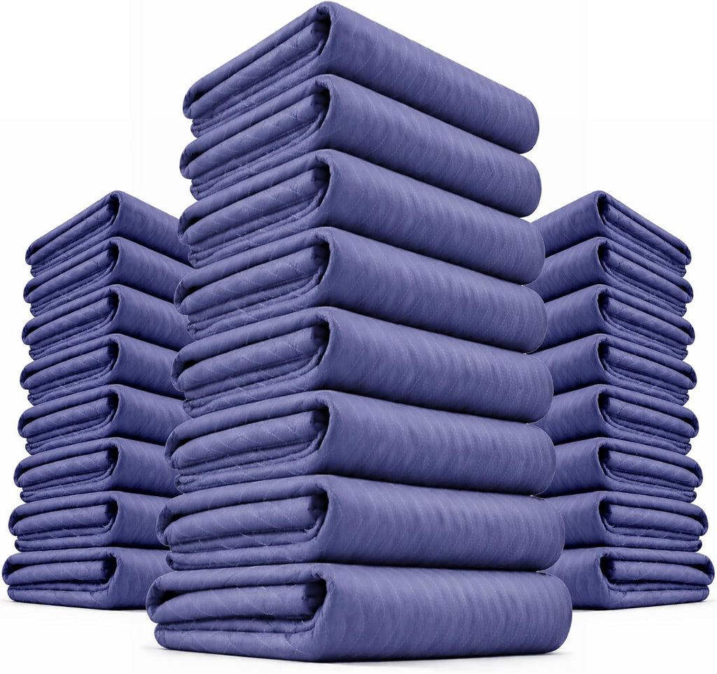 US Cargo Control 85 lb/Dozen, 80'x72' Large Heavy Duty Moving Blanket, MBMEGA85 Mega Mover, 24-Pack