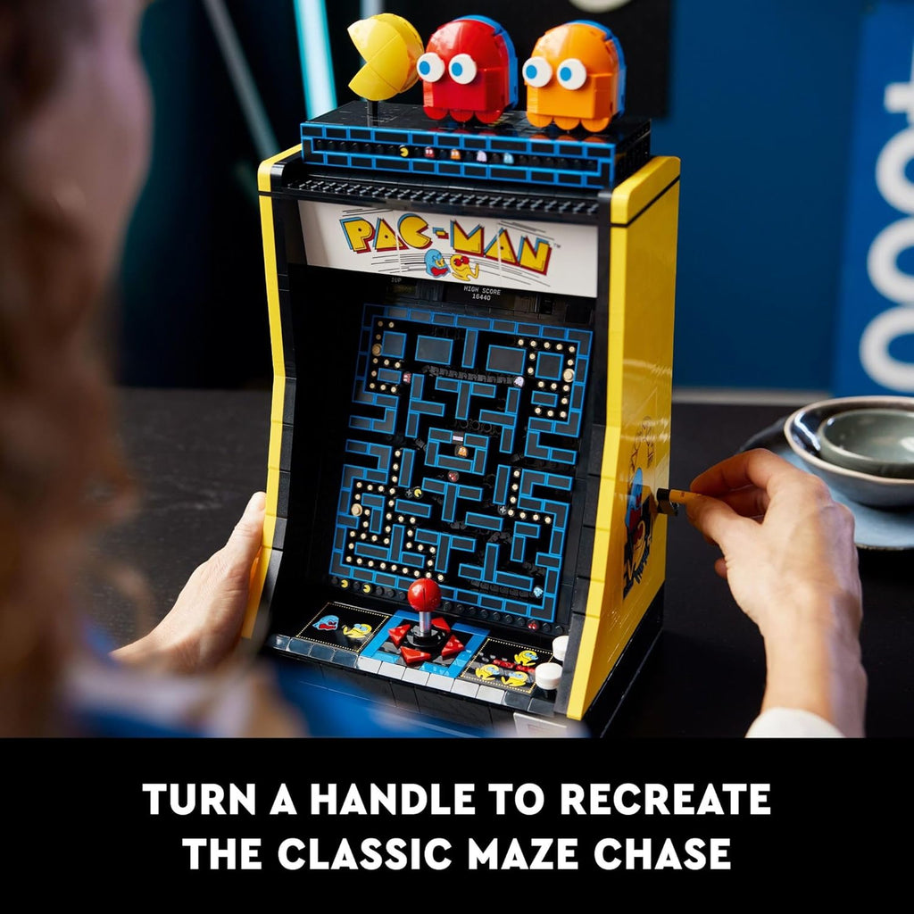 LEGO Icons PAC-Man Arcade Building Sets for Adults - Collectible Office, Shelf, or Bedroom Decor - Gifts for Men & Women - W/Moving Handle to Recreate Game - 10323