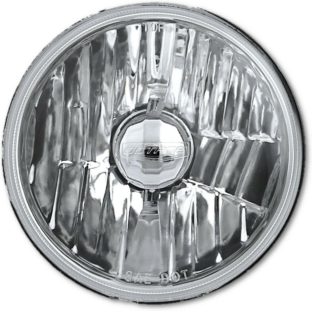Octane Lighting 5-3/4 Crystal Clear Metal Glass Headlight Led 4000Lm H4 Light Bulb Headlamp Set
