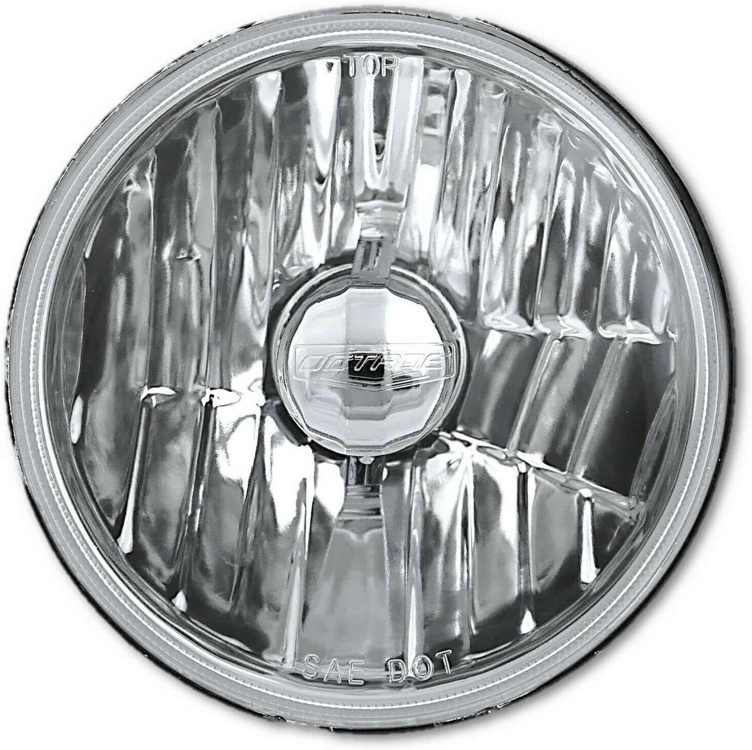Octane Lighting 5-3/4 Crystal Clear Metal Glass Headlight Led 4000Lm H4 Light Bulb Headlamp Set