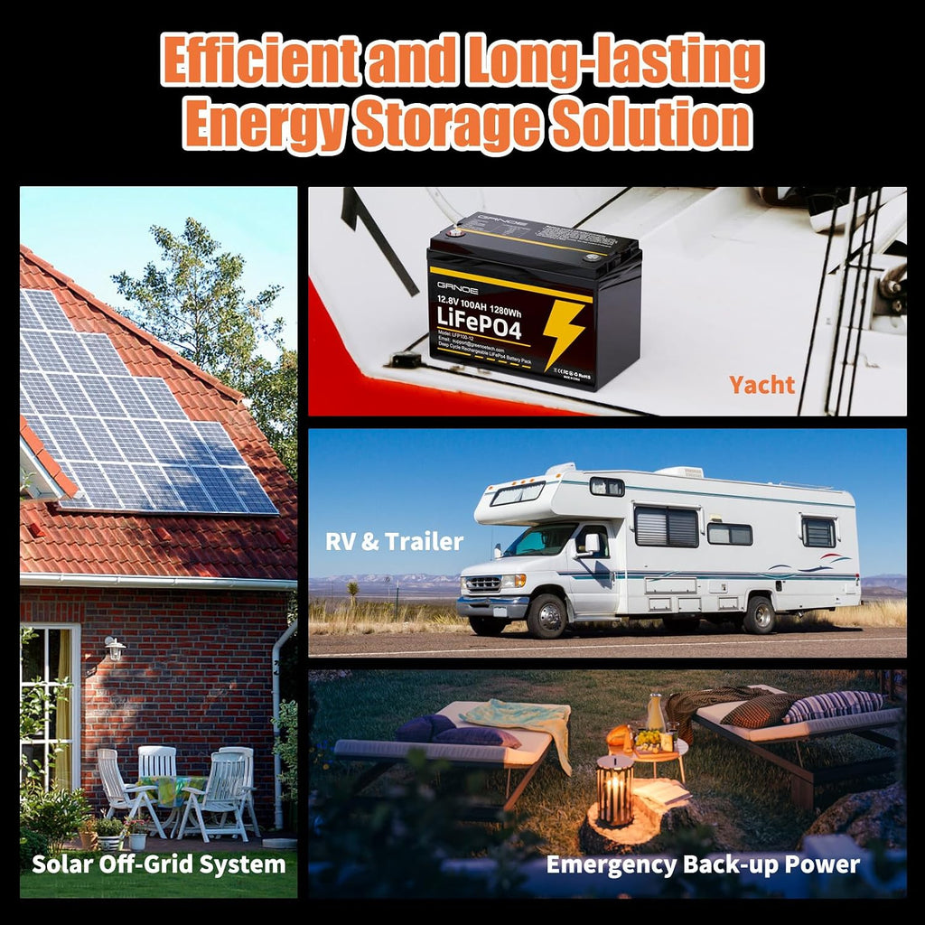 12V 100Ah LiFePO4 Lithium Battery Group 31 (3-Pack) with Built-in 100A BMS, Low-Temp Protection Up to 15000 Deep Cycles Rechargeable Battery for RV, Marine, Solar System, Van, Trailer, Backup