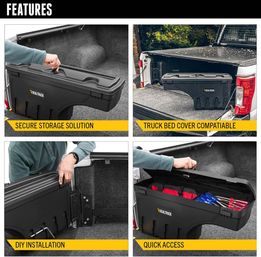 RealTruck Undercover SwingCase Truck Bed Storage Box | SC404D | Fits 2023-2025 Toyota Tundra (w/o Trail Edition Boxes) Drivers Side