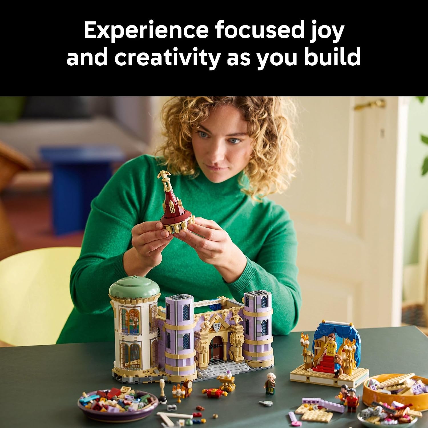 LEGO Disney Princess Beauty and The Beast Castle Building Set - Room Decor for Women & Men, Ages 18+ - Model Building Kit for Adults - Book Shelf Display - Gift for Disney Fans - 43263