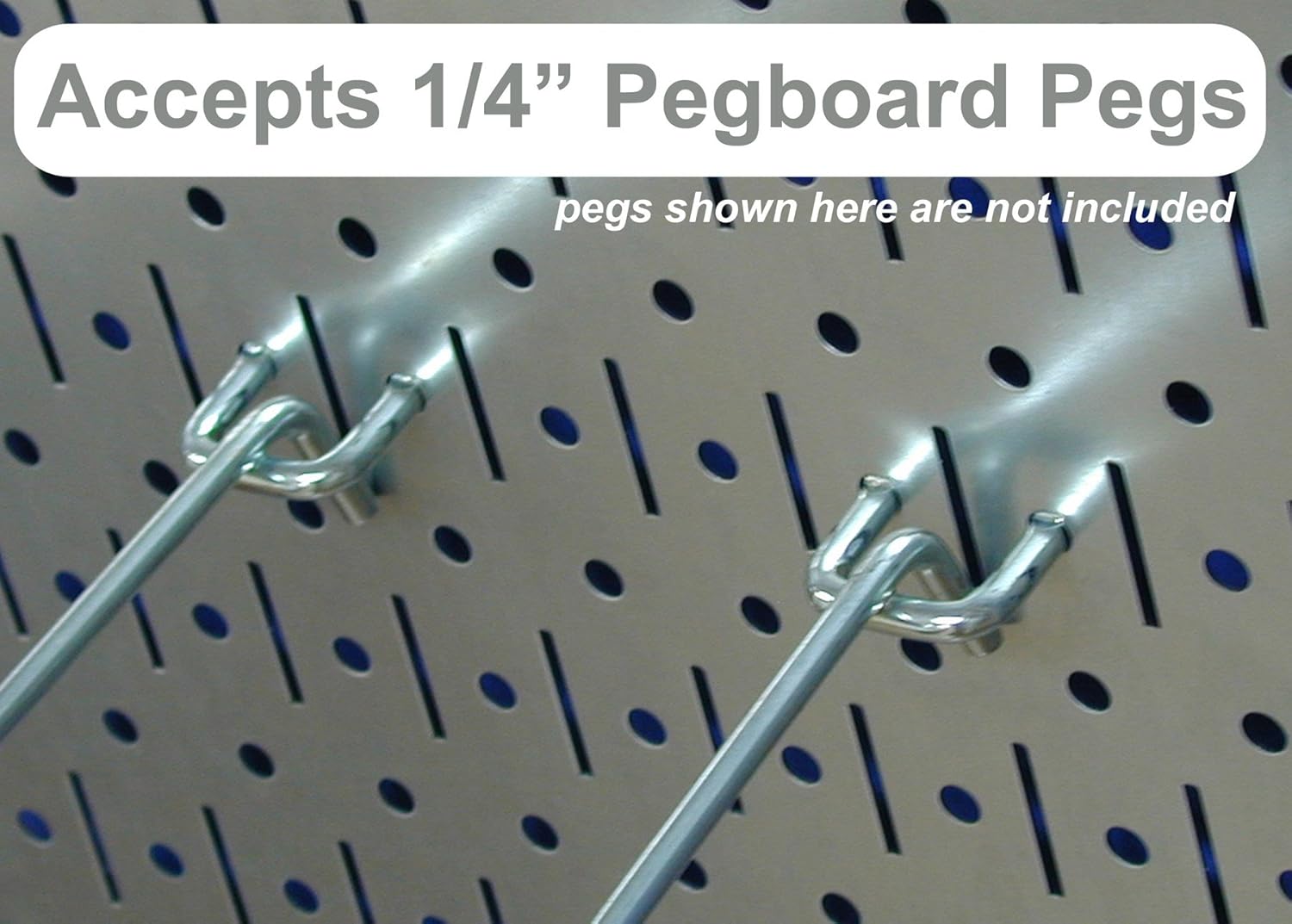 Wall Control Pegboard Organizer 4 ft. Metal Pegboard Standard Tool Storage Kit with Galvanized Toolboard and White Accessories