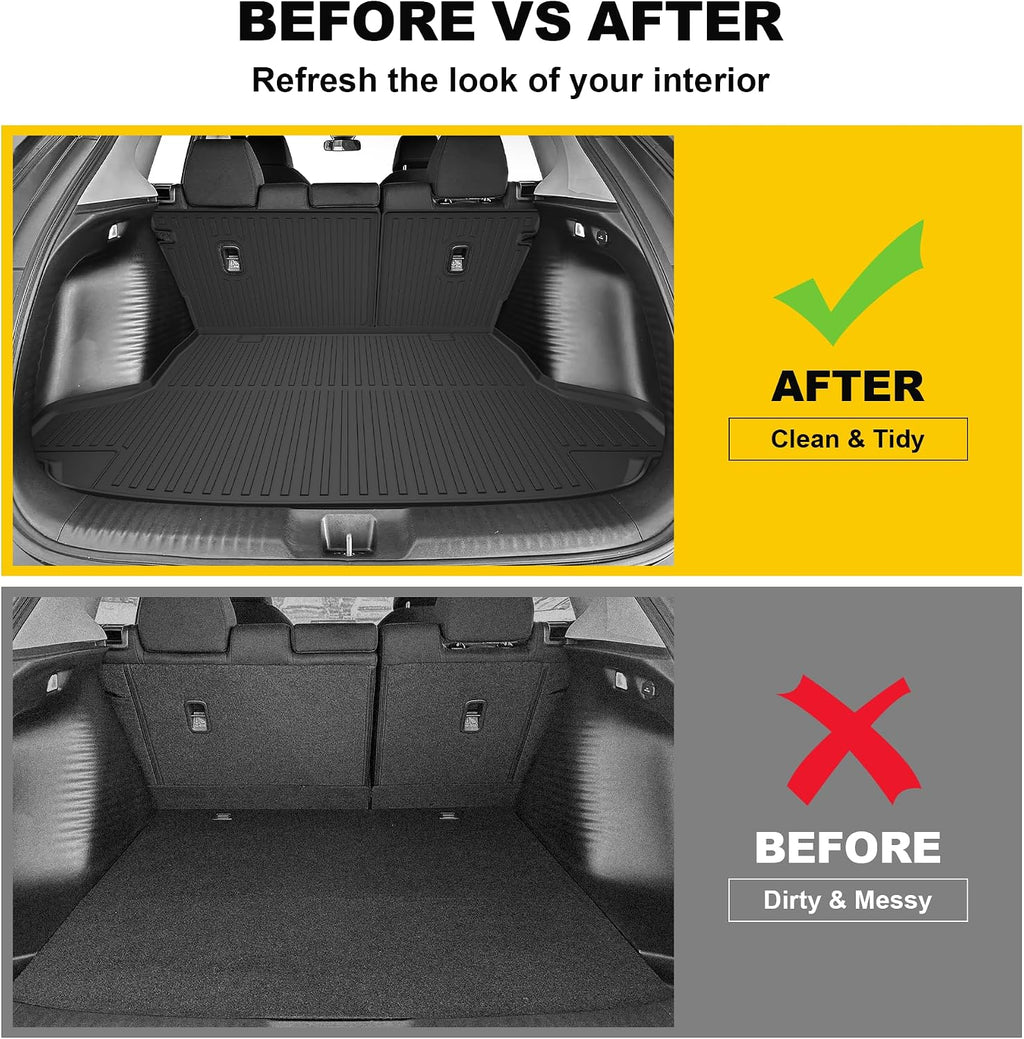 Full Set Floor Mats Fit for Honda HRV 2023-2027 Sport/LX/EX-L | for Acura ADX 2025-2026, All Weather TPE Custom Fit HR-V Floor Liners 1st & 2nd Row & Seat Back Mat & Cargo Mat