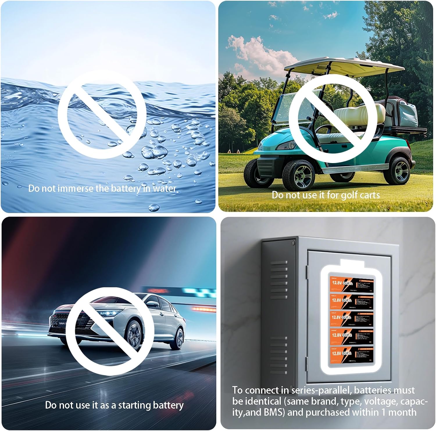 12V 600Ah LiFePO4 Lithium Battery with 200A BMS 7680Wh, Up to 15000 Deep Cycle LiFePO4 Battery Perfect for RV, Solar, Marine, Camping, Off-Grid, Home Energy Storage