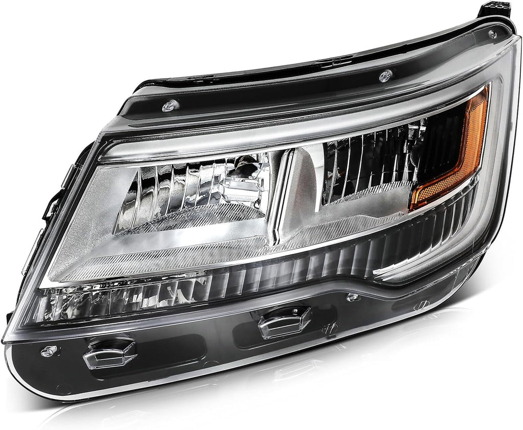 Headlight Fit 2016-2018 for Explorer Black Housing Left Headlight Assembly FB5Z13008B