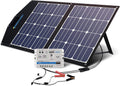 ACOPOWER 12V 70 Watt Foldable Solar Panel Kit; Portable Solar Charger Suitcase of 2x35W Monocrystalline Module & 5A Charge Controller for RV, Boats, Camping; w USB 5V Output as Phone Charger