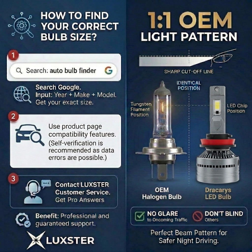 LUXSTER 55W/85W Switch 100000LM 9012 LED Bulbs with Vapor Chamber Cooling, Dual Power Mode, CANBUS Ready, HIR2 Fog Lights, 6500K Xenon White, 2 Pack