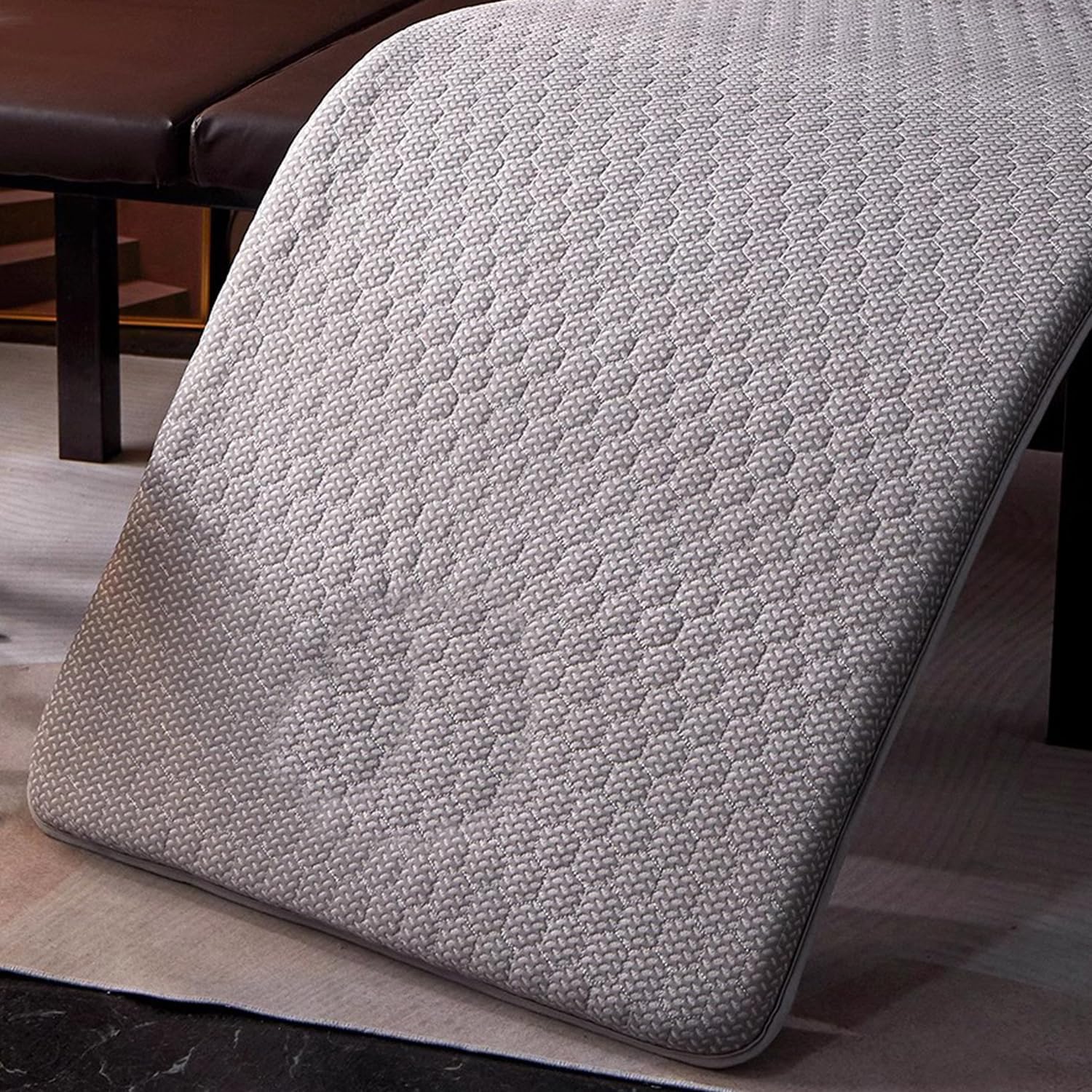 Thicken Topper for Massage Bed 7Cm Spa Massage Table Pad with Elastic Band Beauty Salon Bed Pad Non-Slip Lash Bed Cushion for Beauty and Massage Round Trapezoid Head,Gray/a(s),70 * 190cm(N)