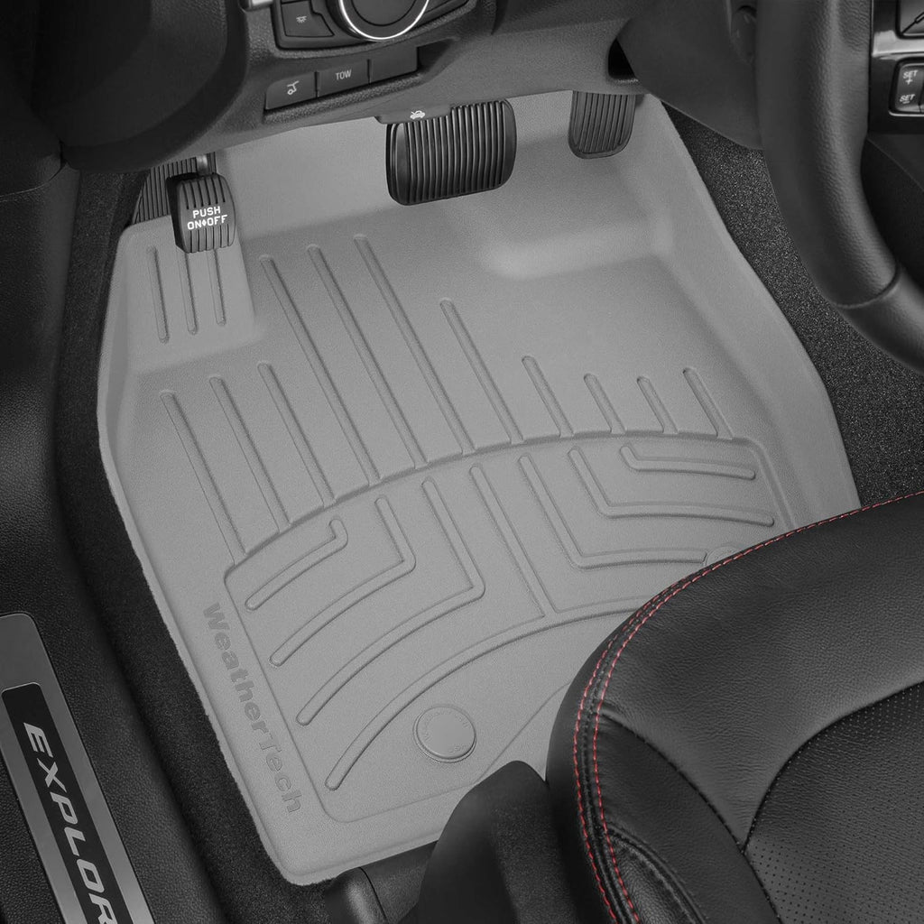 WeatherTech FloorLiner HP Custom Fit Floor Mats for Hyundai Santa Fe Full Set (461865-1-2-3IM), Grey