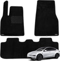 WENNEBIRD Superior Carpet Floor Mats for 2025-2026 Tesla Model Y (Juniper), 0.6-Inch Ultra-Thick, Noise-Reducing, All-Weather Waterproof Anti-Slip – 3-Pc Set