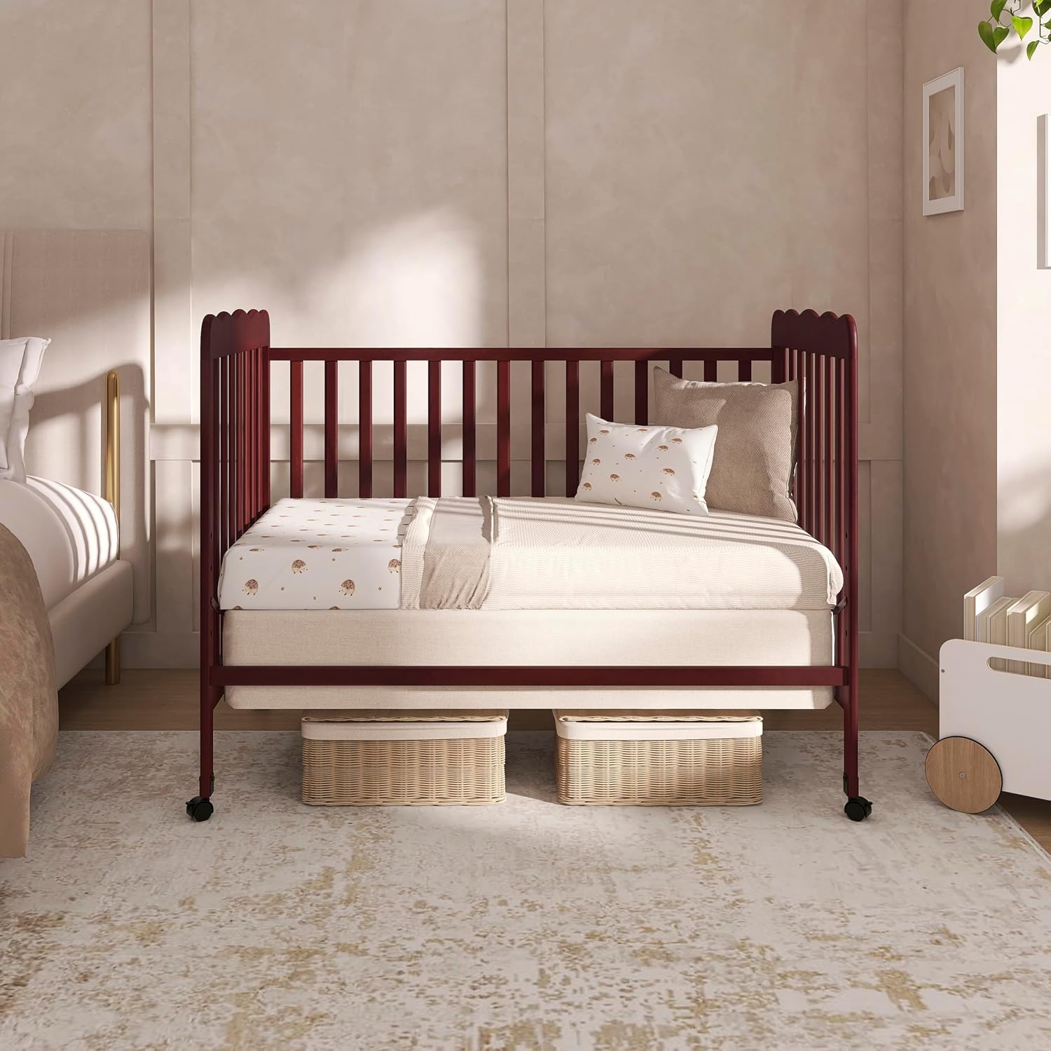 Dream On Me Carson Classic 3-in-1 Convertible Full-Size Baby Crib in Espresso, GreenGuard Gold & BSA, 4 Mattress Heights, Converts to Day & Toddler Bed, Locking Wheels, Classic Nursery Design