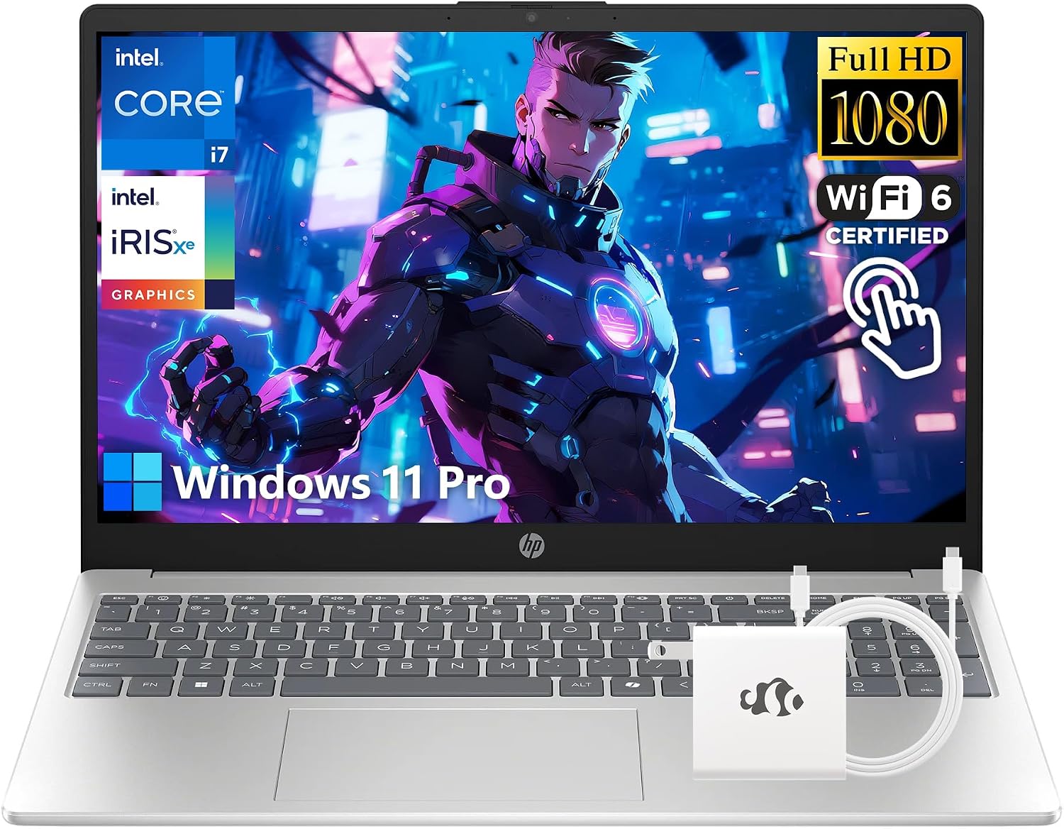 HP i7 Touchscreen Laptop, Intel Core i7-1355U(10-Cores, Up to 5GHz, Beat Core 7 160U), 64GB RAM 1TB SSD 15.6' FHD Intel Iris Xe Graphics, Win 11 Pro w/GM Accessory Computer for Business Gaming