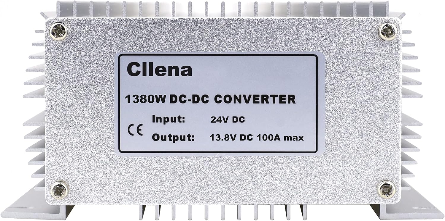 DC 24V Step Down to 13.8V 100A 1380W Converter Voltage Regulator, Waterproof DC/DC Voltage Reducer Buck Transformer Power Supply for Golf Cart