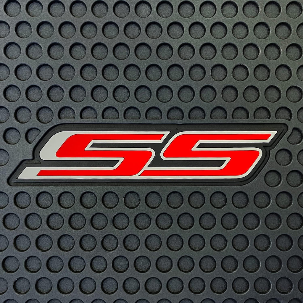 Lloyd Mats Custom-Fit All-Weather Rubber Floor Mats for Chevy Camaro 2010-2015 (Red SS, Black)