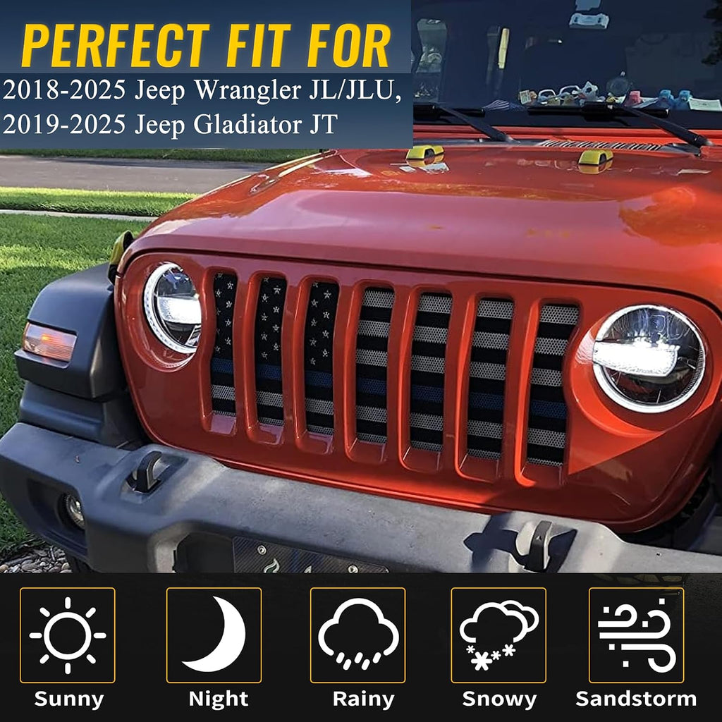 RAMJET4X4 DOT 9 Inch LED Headlights Headlamps Assembly Compatible with 2018-2025 Wrangler JL JLU Gladiator JT, Hi/Lo Beam with DRL