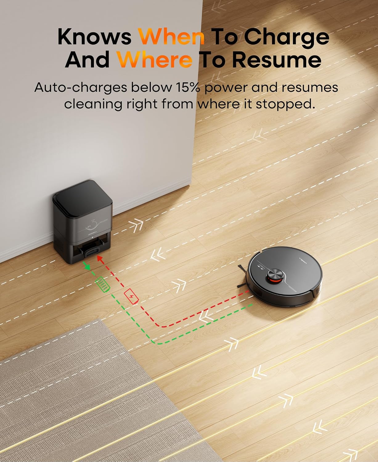 Robot Vacuum and Mop with Self-Emptying Station, 7000Pa Suction for Pet Hair on Carpets, LiDAR Navigation Creates No-Go Zones, Quiet, Works with Alexa, Ideal for Hardwood Floors & Multi-Floor Homes