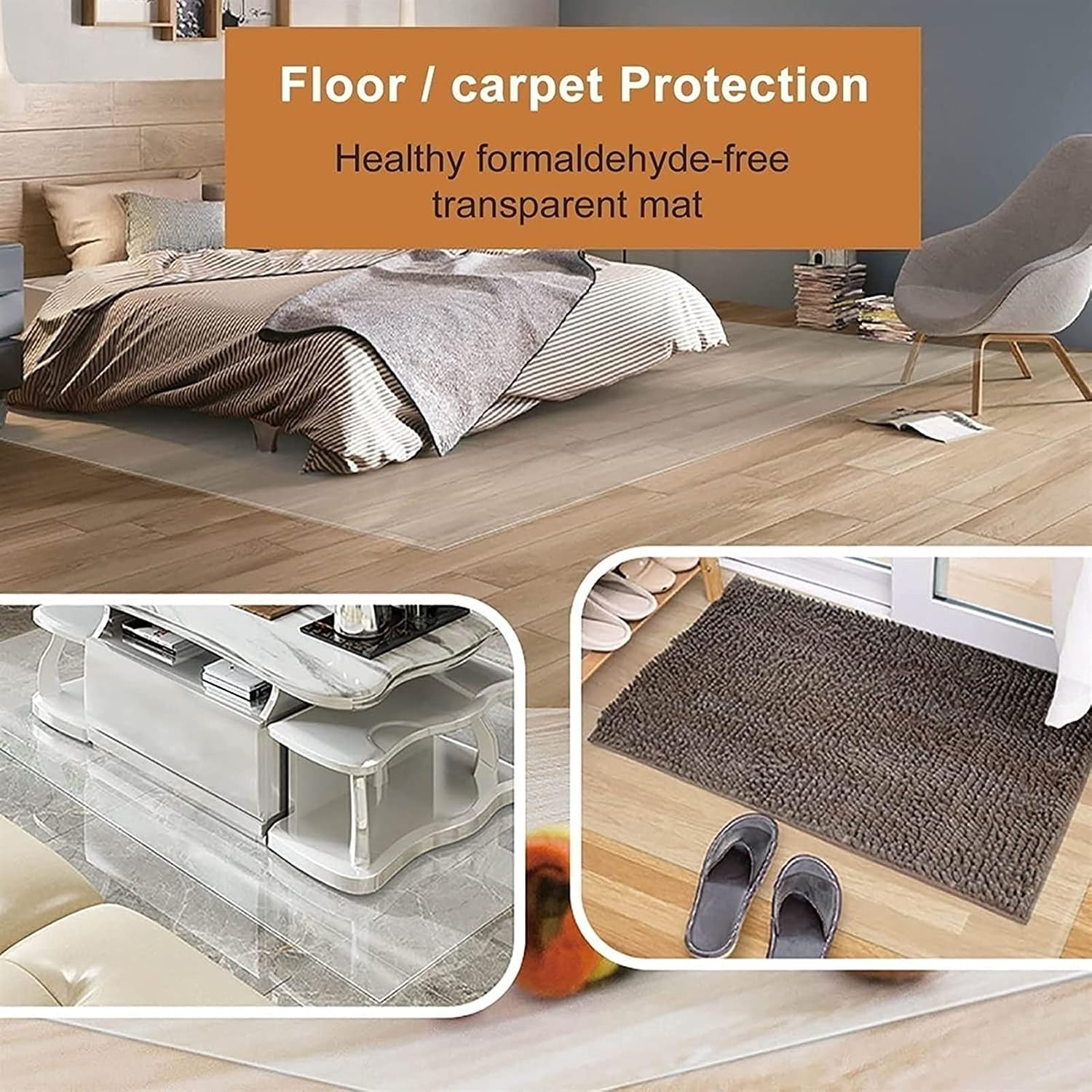 Clear Vinyl Runner Rug Protector Waterproof Non Slip Carpet Pad for Hardwood Floors 60cm/100cm/120cm/130cm/140cm/150cm/160cm Wide