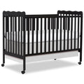 Dream On Me Carson Classic 3-in-1 Convertible Full-Size Baby Crib in Black, GreenGuard Gold & BSA, 4 Mattress Heights, Converts to Day & Toddler Bed, Locking Wheels, Classic Nursery Design