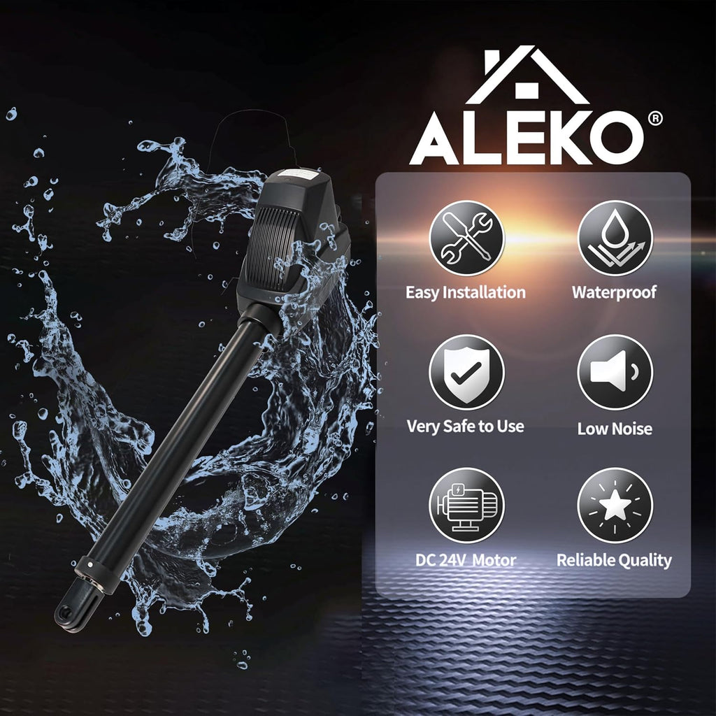 ALEKO Swing Gate Opener | Automatic Driveway AC/DC Operator for Gates up to 10 Feet Long 660 Poundsr | AS600 | (600, Basic Kit)