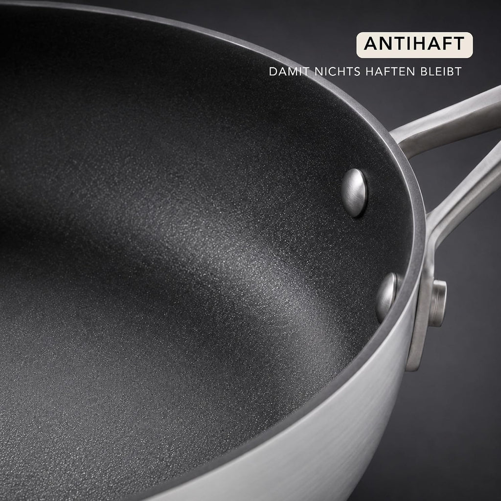Scanpan CS+ 2-Piece Nonstick Fry Pan Set (8 & 10 1/4 inch) – Compatible with All Cooktops, Induction Ready, Metal Utensil Safe, Oven Safe to 500°F, Dishwasher Safe
