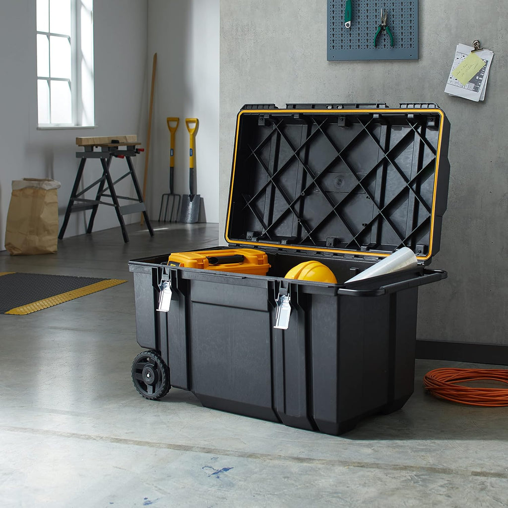 Stanley FMST1-75531 Tool Box (99 x 59 x 62 cm, Box for Assembly with 233 L Capacity, Metal Braces for Attaching a Second Box, Robust Metal Clasps) FMST1-75531, Large, Black