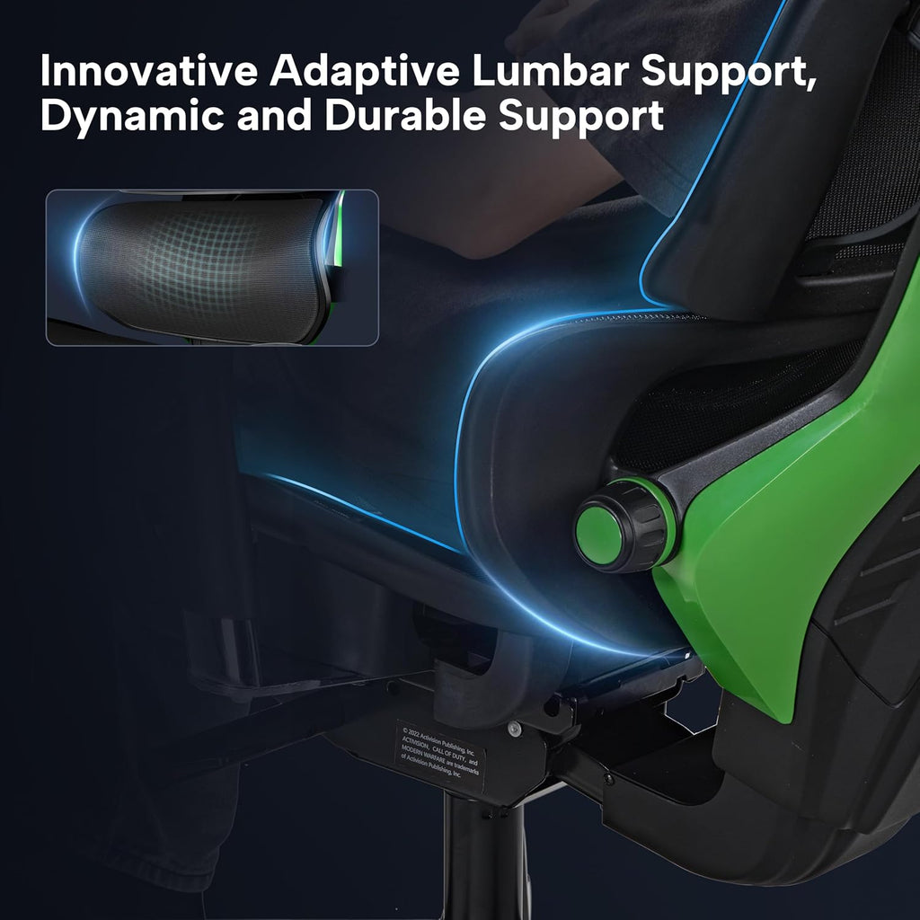 EUREKA ERGONOMIC Typhon Gaming Chair GC05, Gamer Chair with Lumbar Support, Breathable Ergonomic Gaming Chairs with 4D Armrests, High Back Gaming Chairs for Adults, Green