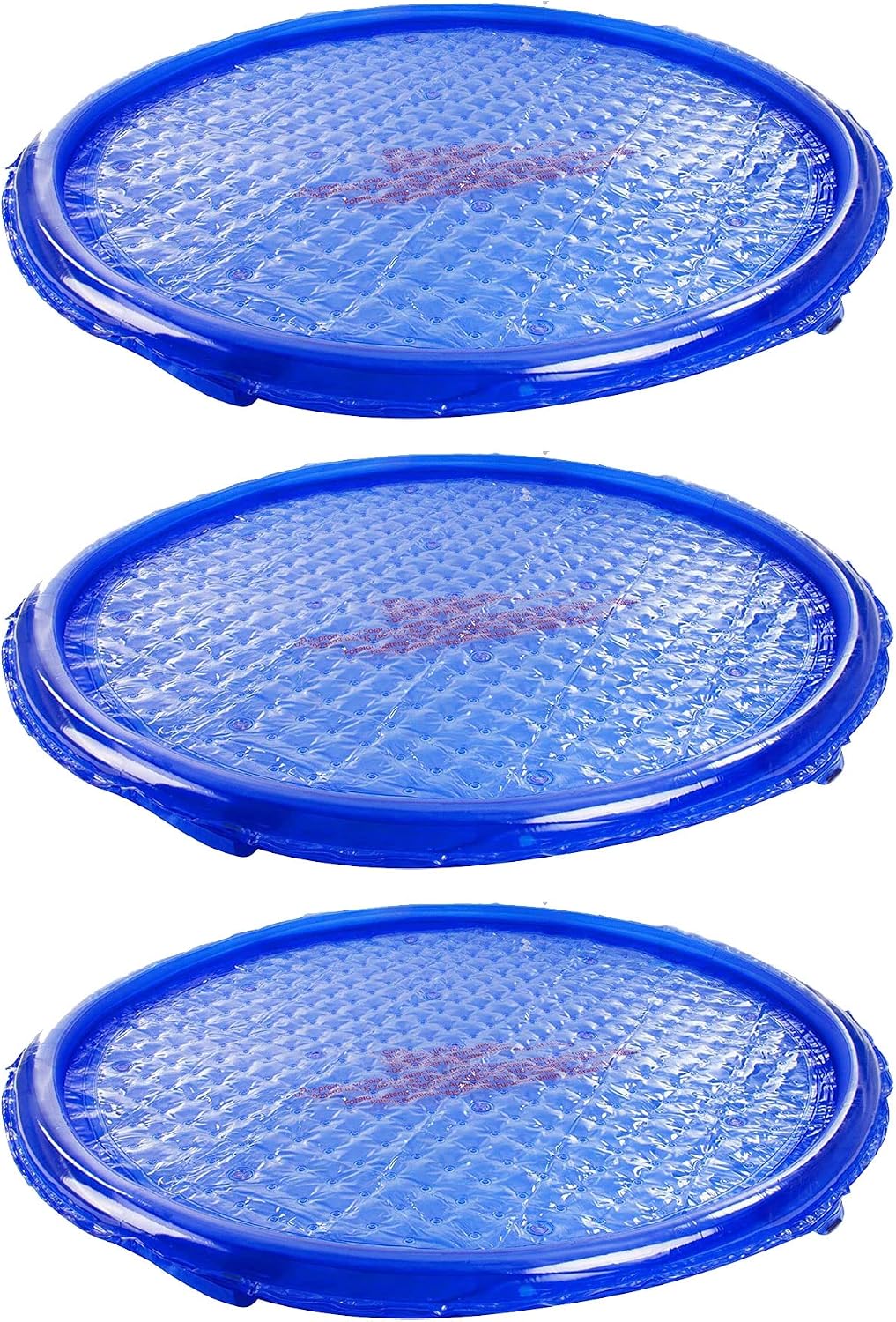 Solar Sun Rings UV Resistant Above Ground Inground Swimming Pool Hot Tub Spa Heating Accessory Circular Heater Solar Cover, Blue (3 Pack)