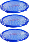 Solar Sun Rings UV Resistant Above Ground Inground Swimming Pool Hot Tub Spa Heating Accessory Circular Heater Solar Cover, Blue (3 Pack)