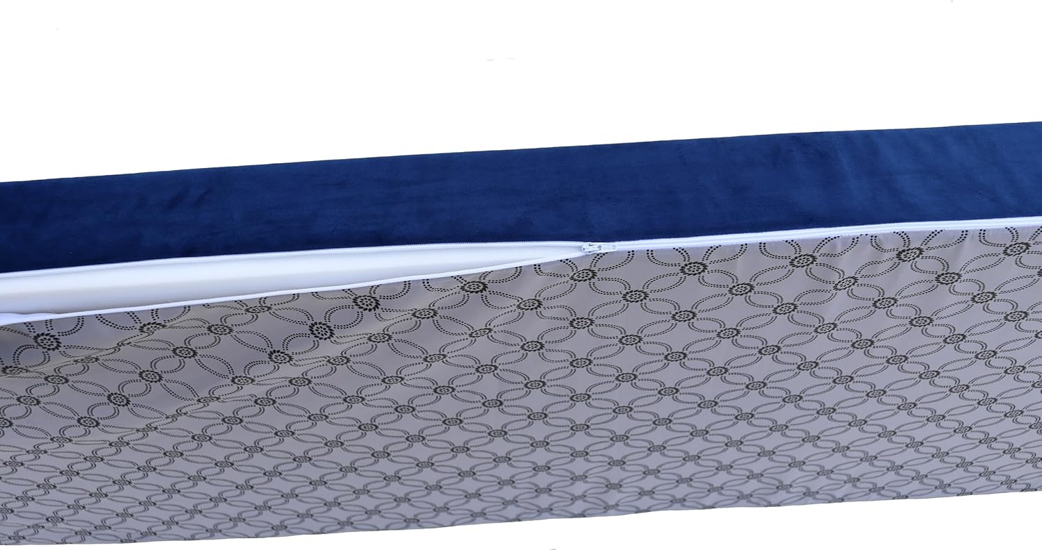Custom Bench Cushion 72Inch,Indoor Outdoor Patio Furniture Cushions,Non-Slip Bench Pads,Chair Cushion Sofa Pads for Piano Window Entryway Dining Seat,Optional Piping,Removable,Navy Blue 24' X 72'X 2'