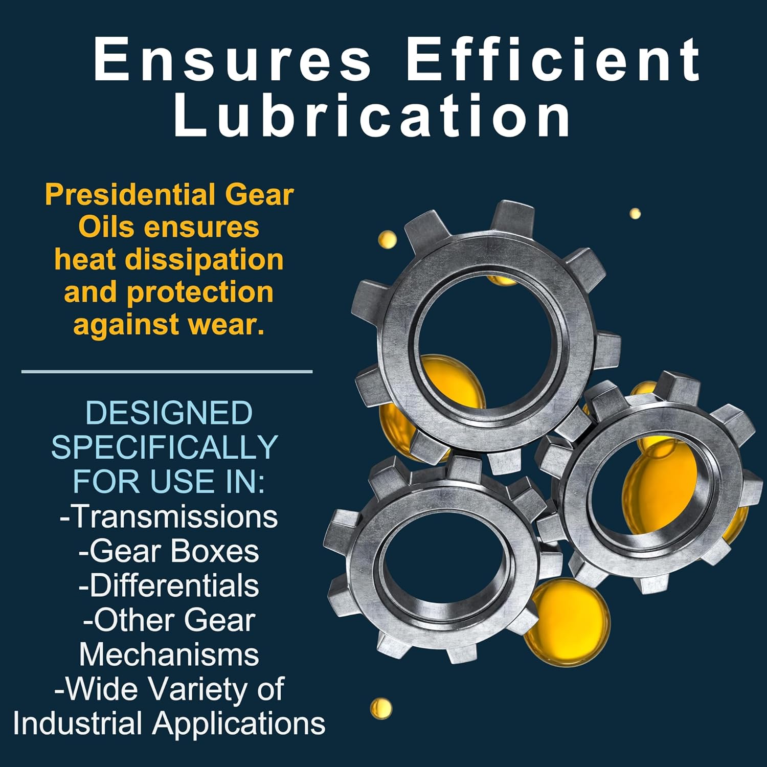 Presidential EP ISO 150 Gear Oil - Industrial Lubricants and Premium Oils & Fluids for Extreme Pressure Manufacturing - Anti-Foam, High Film Strength - Made in USA (5 Gallon Pail)