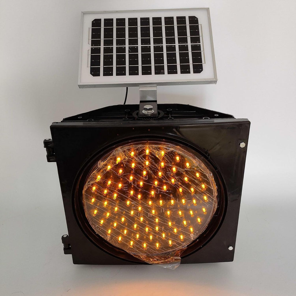 Solar Outdoor Traffic Lights, Multi-Function Yellow Warning Lights, IP65, Road Safety Emergency Lamp, for Bridges, Construction Traffic Safety, Night Driving