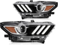 Headlight Fit 2015-2020 for Mustang Amber Reflector Pair Headlight Assembly FO2518124