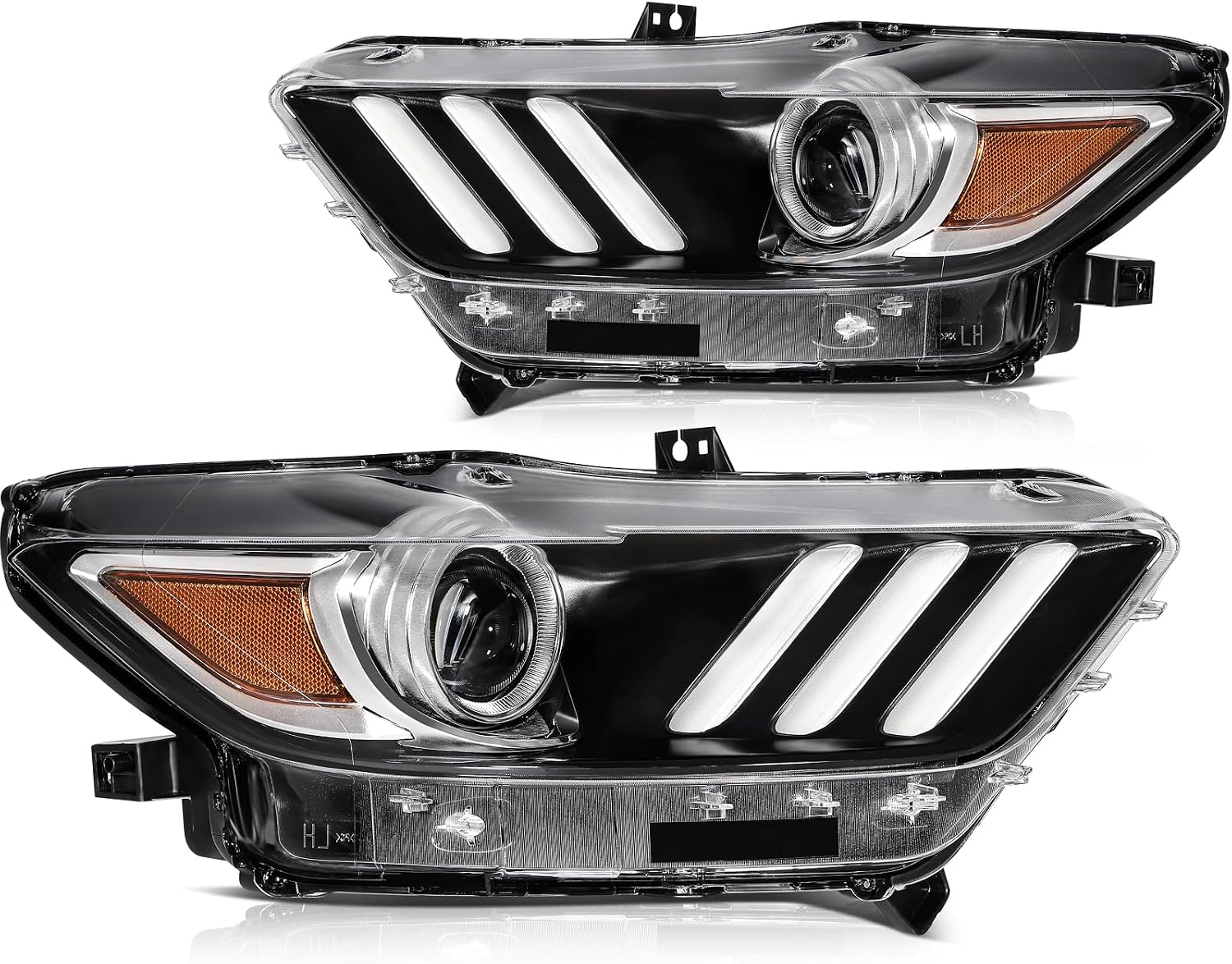 Headlight Fit 2015-2020 for Mustang Pair Headlight Assembly FO2518124